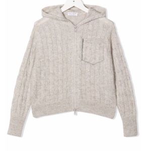 Brunello Cucinelli 
cable-knit hoodie